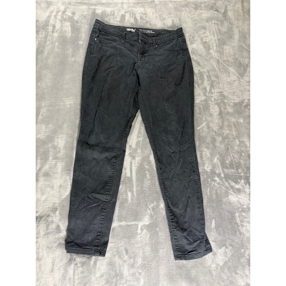 Mossimo Womens Mid Rise Jegging Size 10/30S Black Super Stretch Denim